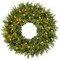 Pre-Lit Cedar Cypress Christmas Wreath w/ Twinkling LEDs, Realistic Large Indoor/Outdoor Holiday Decor, Plug-In​
